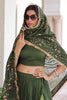 Astonishing Green Heavy Sequins Silk Mehendi Wear Lehenga Choli With Dupatta