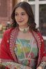 Tantalizing Blue Floral Print Event Wear Gown With Dupatta