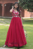 Bewitching Pink Embroidered Georgette Festival Wear Gown