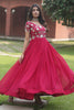 Bewitching Pink Embroidered Georgette Festival Wear Gown