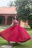 Bewitching Pink Embroidered Georgette Festival Wear Gown