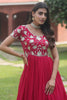 Bewitching Pink Embroidered Georgette Festival Wear Gown