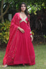 Gorgeous Pink Embroidered Georgette Event Wear Gown With Dupatta