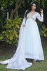 Incredible White Embroidered Georgette Event Wear Gown With Dupatta 