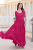 Adorable Pink Embroidered Georgette Function Wear Gown