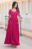 Adorable Pink Embroidered Georgette Function Wear Gown