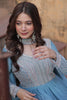 Beautiful Sky-Blue Beads Work Georgette Traditional Gown With Dupatta