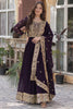 Surprising Purple Embroidered Georgette Event Wear Gown