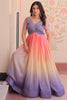Impressive Lavender Pearl Work Organza Event Wear Gown
