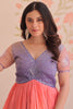 Impressive Lavender Pearl Work Organza Event Wear Gown