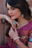Graceful Pink Thread Embroidered Organza Event Wear Gown With Koti
