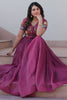 Graceful Pink Thread Embroidered Organza Event Wear Gown With Koti