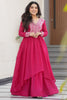 Adorable Pink Thread Embroidered Georgette Event Wear Gown