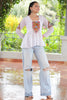 Alluring White Patch Work Georgette Navratri Wear Peplum Top