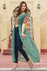 Charming Green Kutchi Patchwork Georgette Navratri Wear Kurti