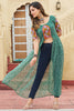 Charming Green Kutchi Patchwork Georgette Navratri Wear Kurti