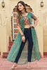 Charming Green Kutchi Patchwork Georgette Navratri Wear Kurti