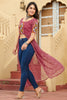 Magnetic Maroon Bandhani Printed Georgette Traditional Kurti