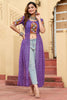 Bewitching Purple Kutchi Patchwork Georgette Navratri Wear Kurti