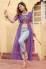 Bewitching Purple Kutchi Patchwork Georgette Navratri Wear Kurti