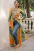 Eye-Catching Green Bandhani Printed Georgette Traditional Kurti