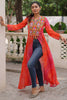 Precious Pink Bandhani Printed Georgette Navratri Wear Kurti
