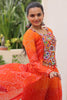Precious Orange Kutchi Work Georgette Navratri Wear Co-Ord Set