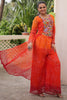 Precious Orange Kutchi Work Georgette Navratri Wear Co-Ord Set