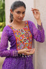 Bewitching Purple Badhani Printed Georgette Traditional Co-Ord Set