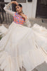 Marvelous Off-White Multi-Thread Work Cotton Festival Wear Gown