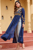 Regal Navy Blue Kutchi Work Rayon Navratri Special Nayra Cut Kurti