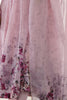 Glamorous Pink Floral Printed Organza Event Wear Anarkali Suit