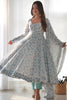 Charming Off-White Digital Printed Chiffon Event Wear Anarkali Suit