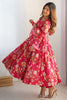 Surprising Pink Floral Printed Organza Festive Wear Anarkali Suit