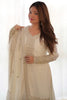 Unexpected White Sequins Chinon Silk Traditional Pant Suit