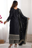 Amazing Black Sequins Chinon Silk Festive Wear Palazzo Suit