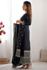 Amazing Black Sequins Chinon Silk Festive Wear Palazzo Suit