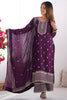 Unique Purple Sequins Chinon Silk Event Wear Palazzo Suit With Dupatta