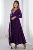 Ravishing Purple Embroidered Function Wear Anarkali Suit With Dupatta