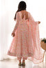 Spectacular White Floral Printed Chiffon Traditional Pant Suit