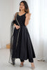 Dazzling Black Lace Work Traditional Anarkali Suit With Chiffon Dupatta