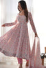 Lovable Pink Digital Printed Chiffon Festival Wear Anarkali Suit