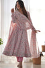 Lovable Pink Digital Printed Chiffon Festival Wear Anarkali Suit