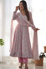 Lovable Pink Digital Printed Chiffon Festival Wear Anarkali Suit