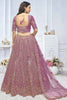 Adorable Magenta Embroidered Net Engagement Wear Lehenga Choli