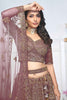 Endearing Purple Embroidered Net Reception Wear Lehenga Choli