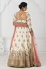 Alluring Off-White Zari Embroidered Silk Engagement Lehenga Choli
