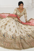 Alluring Off-White Zari Embroidered Silk Engagement Lehenga Choli
