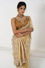 Alluring Golden Sequins Work Dola Silk Wedding Wear Saree