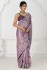 Tantalizing Mauve Heavy Border Work Dola Silk Engagement Wear Saree
